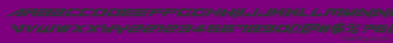 Tarrgetacadital-fontti – mustat fontit violetilla taustalla