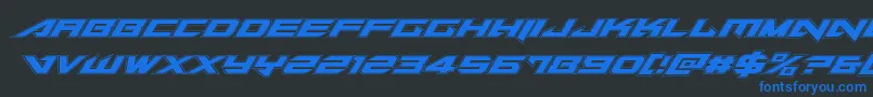 Tarrgetacadital Font – Blue Fonts on Black Background