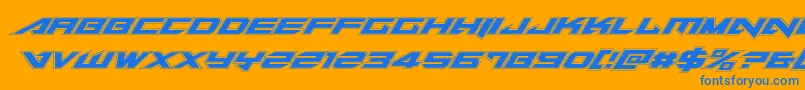 Tarrgetacadital Font – Blue Fonts on Orange Background