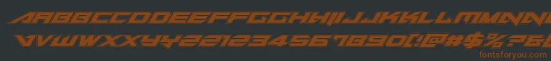 Шрифт Tarrgetacadital – коричневые шрифты на чёрном фоне