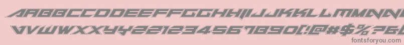 Tarrgetacadital-Schriftart – Graue Schriften auf rosa Hintergrund