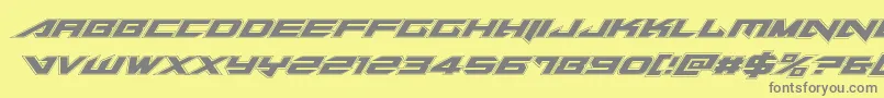 Tarrgetacadital Font – Gray Fonts on Yellow Background