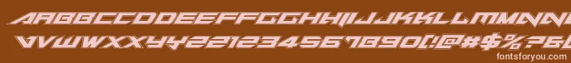 Tarrgetacadital-Schriftart – Rosa Schriften auf braunem Hintergrund