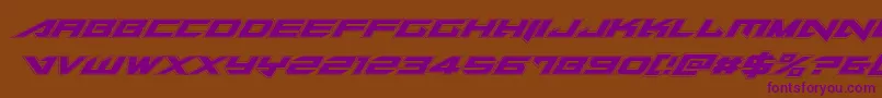 Tarrgetacadital-Schriftart – Violette Schriften auf braunem Hintergrund