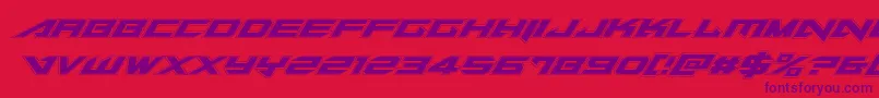 Tarrgetacadital Font – Purple Fonts on Red Background