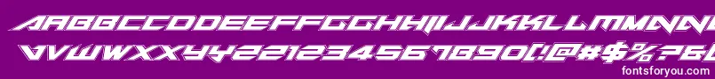 Tarrgetacadital Font – White Fonts on Purple Background
