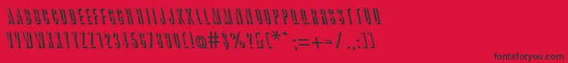 GreatshadowbackslantRegular Font – Black Fonts on Red Background