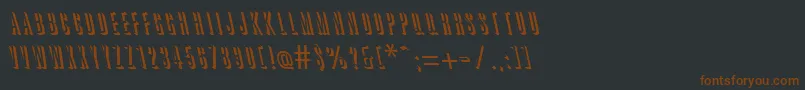 Lisätietoja GreatshadowbackslantRegular-fontista GreatshadowbackslantRegular-fontti – ruskeat fontit mustalla taustalla