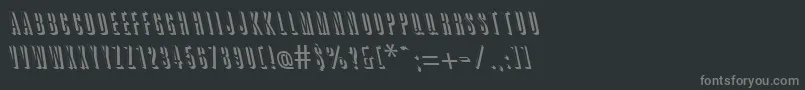 Czcionka GreatshadowbackslantRegular – szare czcionki na czarnym tle