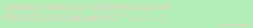 フォントGreatshadowbackslantRegular – 緑の背景にピンクのフォント