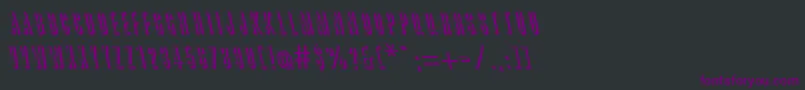 Шрифт GreatshadowbackslantRegular – фиолетовые шрифты на чёрном фоне