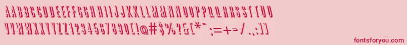 GreatshadowbackslantRegular Font – Red Fonts on Pink Background
