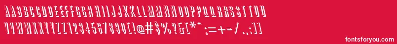 GreatshadowbackslantRegular Font – White Fonts on Red Background