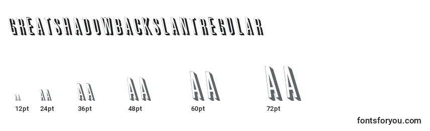 GreatshadowbackslantRegular Font Sizes