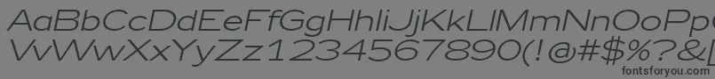 Шрифт Zeppelin41Italic – чёрные шрифты на сером фоне