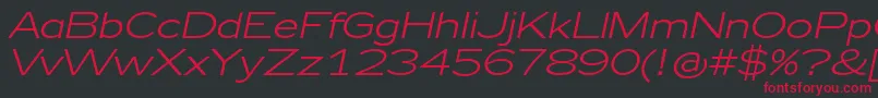 Zeppelin41Italic Font – Red Fonts on Black Background