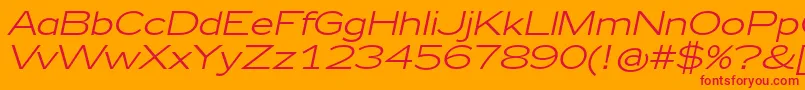 Шрифт Zeppelin41Italic – красные шрифты на оранжевом фоне