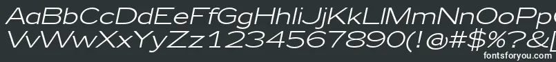 フォントZeppelin41Italic – 黒い背景に白い文字