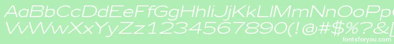 Zeppelin41Italic Font – White Fonts on Green Background