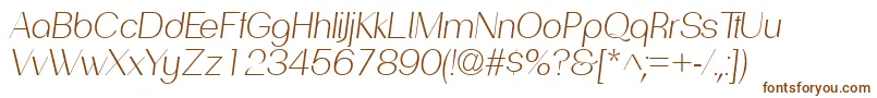 PassionsanspdadLightitalic Font – Brown Fonts on White Background