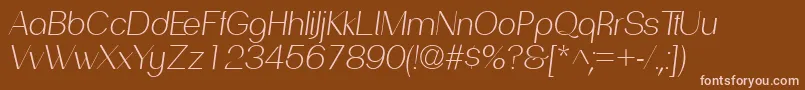 Шрифт PassionsanspdadLightitalic – розовые шрифты на коричневом фоне