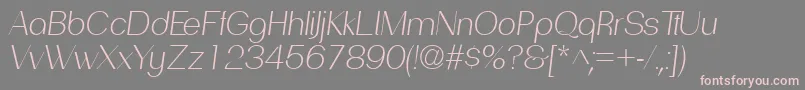 PassionsanspdadLightitalic Font – Pink Fonts on Gray Background