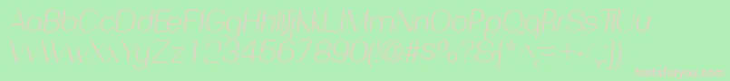 Шрифт PassionsanspdadLightitalic – розовые шрифты на зелёном фоне
