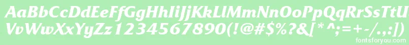 More about FrizquadratacBolditalic Font FrizquadratacBolditalic Font – White Fonts on Green Background