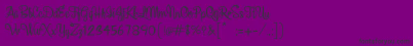 BelleScript Font – Black Fonts on Purple Background