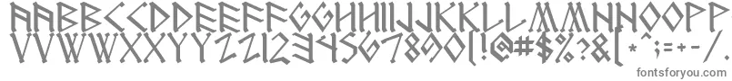 フォントRuneng1 – 白い背景に灰色の文字