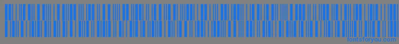 フォントIntp24dltt – 灰色の背景に青い文字
