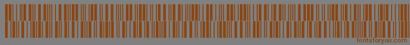 フォントIntp24dltt – 茶色の文字が灰色の背景にあります。