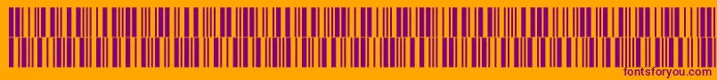 Intp24dltt-Schriftart – Violette Schriften auf orangefarbenem Hintergrund