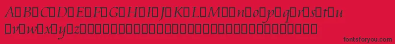 AramisTrialRegular Font – Black Fonts on Red Background