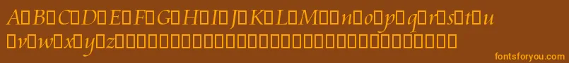 AramisTrialRegular Font – Orange Fonts on Brown Background