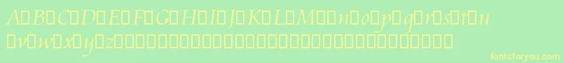 AramisTrialRegular Font – Yellow Fonts on Green Background