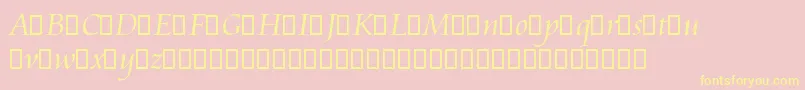 AramisTrialRegular Font – Yellow Fonts on Pink Background