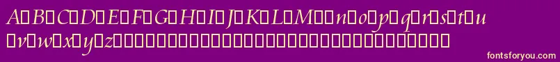 AramisTrialRegular Font – Yellow Fonts on Purple Background