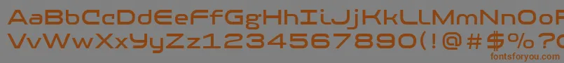 PfbaselineproMedium-Schriftart – Braune Schriften auf grauem Hintergrund