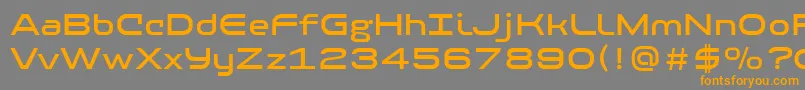 PfbaselineproMedium-Schriftart – Orangefarbene Schriften auf grauem Hintergrund