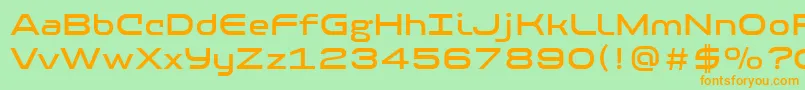 PfbaselineproMedium Font – Orange Fonts on Green Background