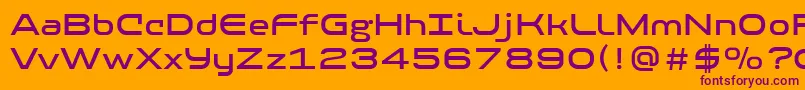 PfbaselineproMedium Font – Purple Fonts on Orange Background