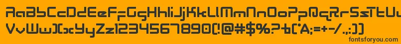 Radiospacebold Font – Black Fonts on Orange Background