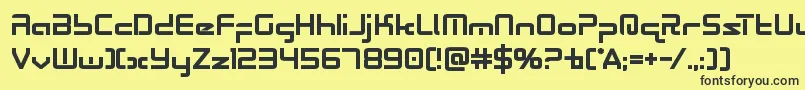 Radiospacebold Font – Black Fonts on Yellow Background