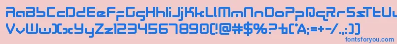 Radiospacebold Font – Blue Fonts on Pink Background