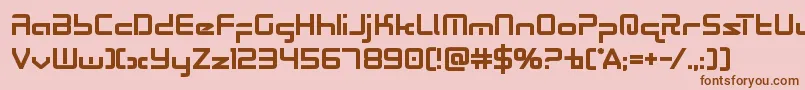 Radiospacebold Font – Brown Fonts on Pink Background