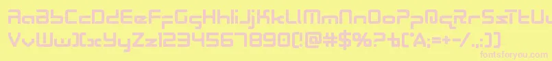 Radiospacebold Font – Pink Fonts on Yellow Background