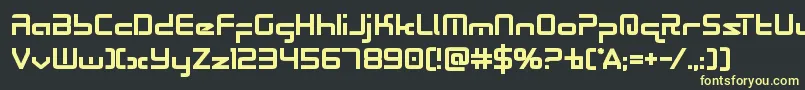 Radiospacebold Font – Yellow Fonts on Black Background