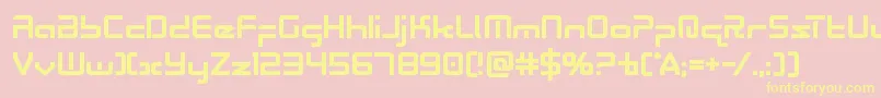 Radiospacebold Font – Yellow Fonts on Pink Background