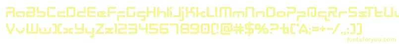 Radiospacebold Font – Yellow Fonts on White Background